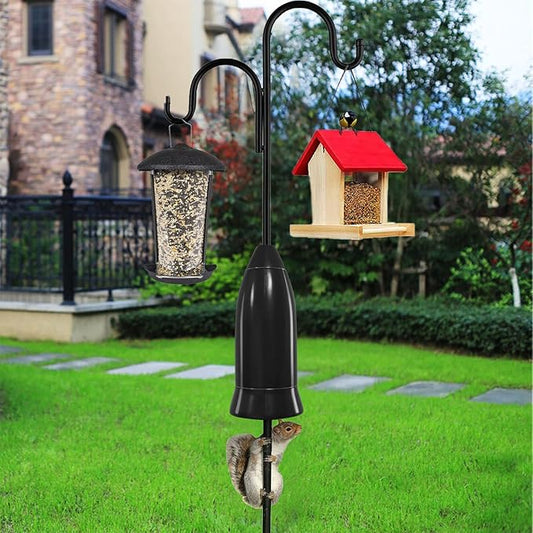 Squirrel Baffle for Bird Feeder Pole,Installation Without Removing the Pole,Wrap Around Poles Protect Bird Feeder,Suitable for Shepherd Hooks