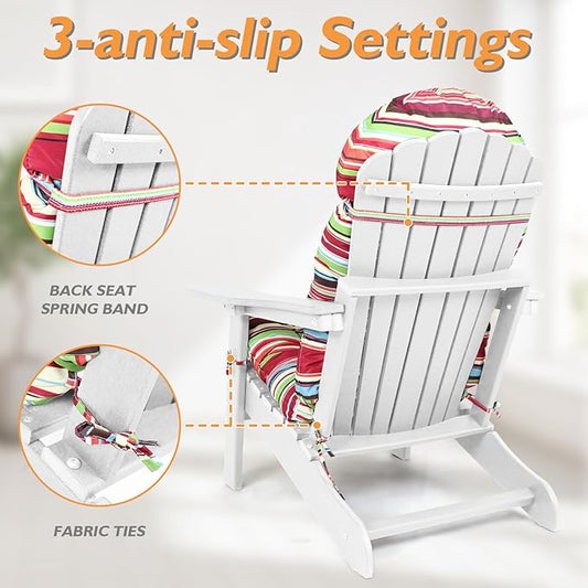 Adirondack Chair Cushion, Rocking Chair Cushions High Back, Thickened Patio Chair pad for Indoor and Outdoor, 44''L x 19''W x 4''H