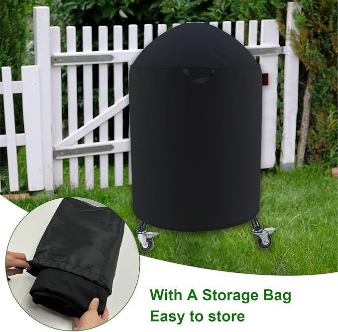Large Grill Cover Suitable for Weber Master Touch Charcoal Grill 26",Weber Summit Kamado E6 Charcoal Grill, Kamado Joe Classic Joe I Premium 18" Grill Model KJ23RH,Storage Bag Included 36"D