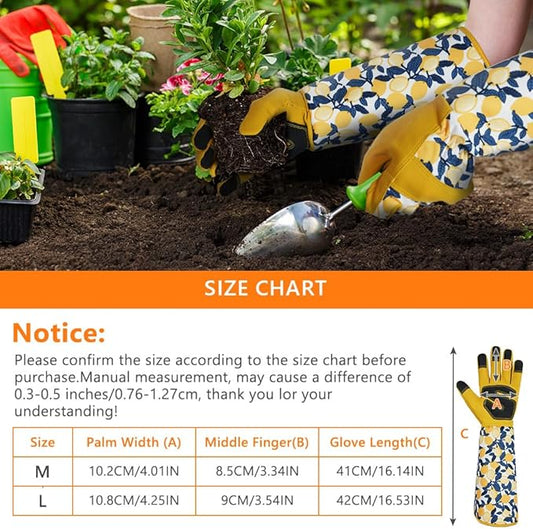 Ainiv Long Gardening Gloves for Women, Thorn Proof Gardening Gloves, Protective Garden Gloves Women