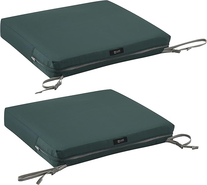 Classic Accessories Ravenna Water-Resistant Patio Chaise Cushion, 80 x 26 x 3 Inch, Mallard Green, Outdoor Seat Cushions