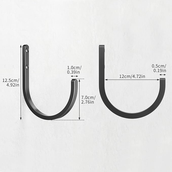 songsoso Garden Hose Holder Wall Mount - Aluminum Hose Hanger for Outside, Durable Wall-Mounted Hooks for Garden & Outdoor Use(2 Hooks)