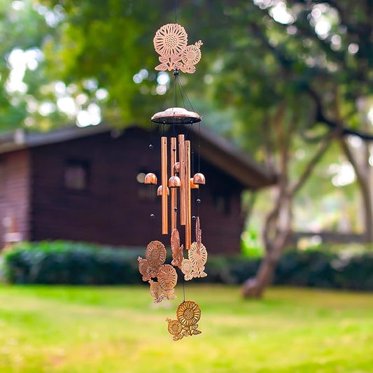 Sunflower Wind Chimes Outdoor Sunflower Gifts for Women Mom Men Dad Unique Birthday Gifts Metal Flower WindChimes for Outside/Indoors, Patio, Lawn, Yard, Home Decor, Outdoor Decor, Garden Decoration
