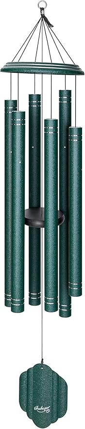 Arabesque by Wind River - 57 inch Emerald Wind Chime for Patio, Backyard, Garden, and Outdoor décor (Aluminum Chime) Made in The USA