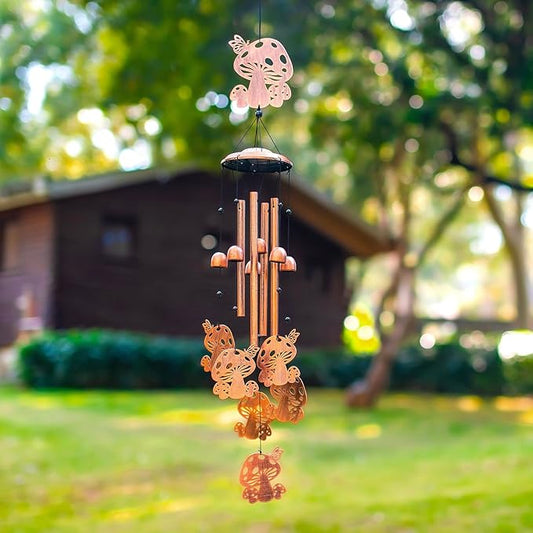 Mushroom Wind Chimes Outdoor Mushroom Gifts for Women Mom Men Dad Unique Birthday Gifts Metal WindChimes for Outside/Indoors, Patio, Lawn, Yard, Home Decor, Outdoor Decor, Garden Decorations