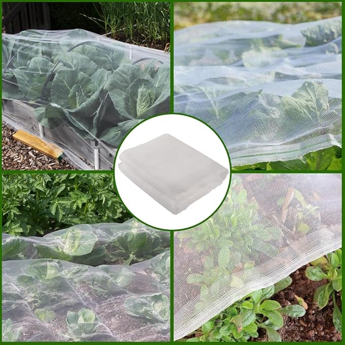 Garden Netting, 15x15Ft Plant Covers Ultra Fine Mesh Netting Pest Barrier Protection Bird Mosquito Net Plants Cover for Vegetables Fruits Flowers Crops Garden