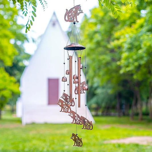 Cat Wind Chimes for Outside,Cat Gifts for Women/Men/Sympathy Gift/Memorial/Festival Birthday Gifts Metal windchimes Outdoors/Indoors,Patio,Garden Decor,Yard Decor,Porch