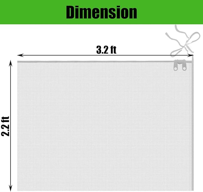 Gardtree 3PCS 2.2 x 3.2 FT Small Garden Plant Netting Covers with Double Zipper & Drawstring – Potted Plant Mesh Cover for Strawberries, Herbs & Flowers – Reusable Anti-Squirrel Barrier