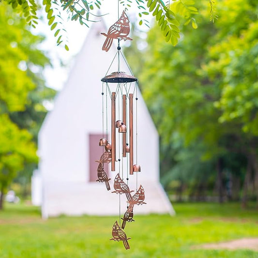 Cardinal Wind Chimes for Outside,Cardinal Gifts for Women/Men/Sympathy Gift/Memorial/Festival Birthday Gifts Metal windchimes Outdoors/Indoors,Patio Decor,Garden Decor,Yard,Home,Porch