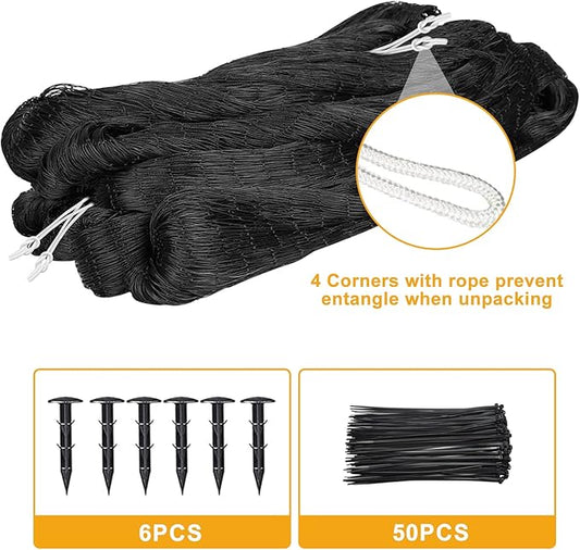 BSTPCOO Chicken Netting 25'x25' with 1" Mesh Nylon Bird Netting for Chicken Coop, Heavy Duty Poultry Net Bird Net for Garden Deer Fence for Fruit Tree