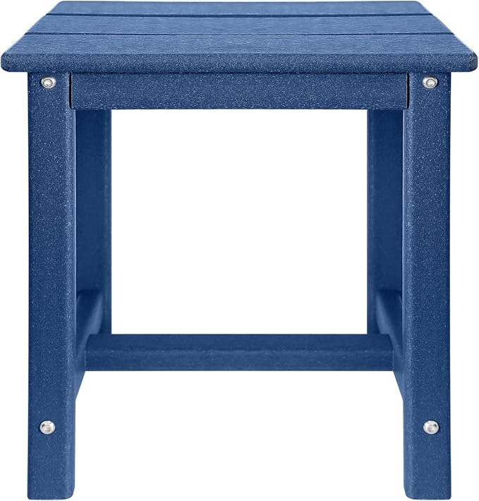 GARDENSTAR Adirondack Square Side Table,one-Tier Outdoor end Table, Patio Side Table for Pool,Porch,Backyard,Relaxing Companion (Blue)