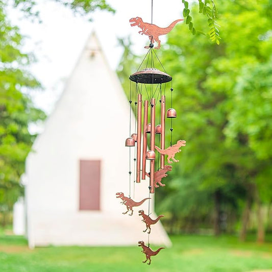 Dinosaur Wind Chimes for Outside,Dinosaur Gifts for Women/Men/Sympathy Gift/Memorial/Festival Birthday Gifts Metal windchimes Outdoors/Indoors,Patio,Garden Decor,Yard Decor,Home,Porch