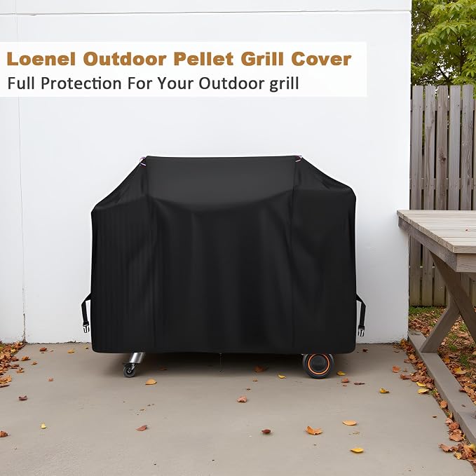 Pellet Grill Cover for Traeger Timberline 1300 Pellet Smoker Grill, 600D Thickened Grill Covers Compatible with Traeger BAC360, Heavy Duty Waterproof BBQ Cover for Outdoor Grills