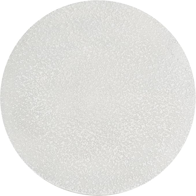 Christopher Knight Home Aurl Outdoor Round Side Table, Lightweight Concrete Patio End Table with Wooden Like Frame, Decorative Accent Table for Patio Garden Porch Balcony, Antique White+Natural