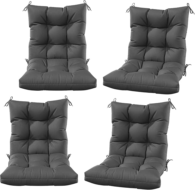 Patio Seat&Back Chair Cushions for Outdoor Furniture,Comfortable Cushions for Rocking/Dining/Lawn Chair-Set of 4