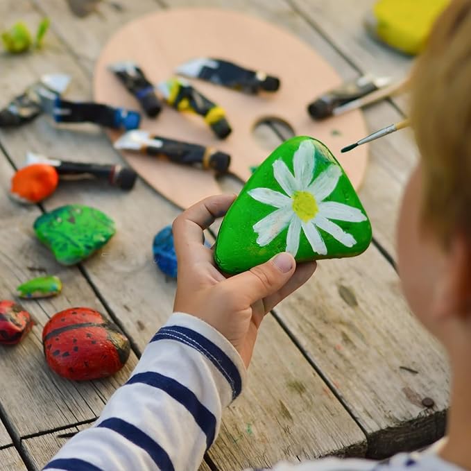 10 lbs River Rocks, 2-3 Inch Natural Pebbles for Plants, Landscaping, Garden, Aquarium, Backyard and Indoor Water Fountains