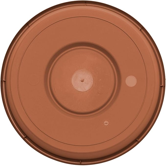Bloem Terra Resin Saucer Tray: 4.75" Bottom Width - Terra Cotta - Matte, Durable, Ribbed Bottom, Indoor and Outdoor, Fits 6" Terra Pots