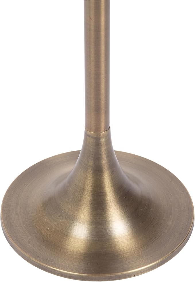 Kate and Laurel Baronet Modern Cast Aluminum Round Side Table, 14 x 14 x 24, Antique Brass, Transitional Circle End Table for Use as a Bedroom Nightstand or Living Room Plant Stand Option