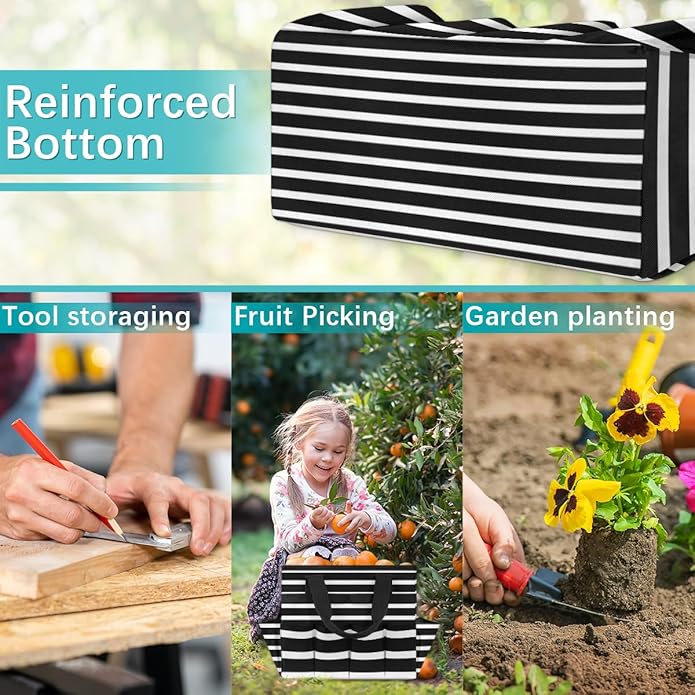 Garden Tool Bag Garden Tool Storage Bag with Pockets Handle Portable Garden Tote Bags for Women Men