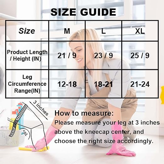 2 Pairs Womens Knee Pads for Kneeling with Soft Foam Cushion, Safety Flooring Knee Protector for Gardeners Carpenters Cleaners Veterinary, Gardening Knee Pads with Adjustable Straps for Work, Pink L