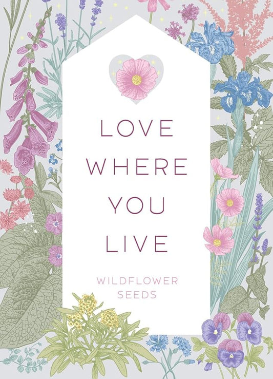 Bentley Seed Co. Love Where You Live - Wildflower Seeds Seed Packets - 25 Seed Packs - Perfect Eco-Friendly Gift for Gardeners & Friends - Non GMO Seeds