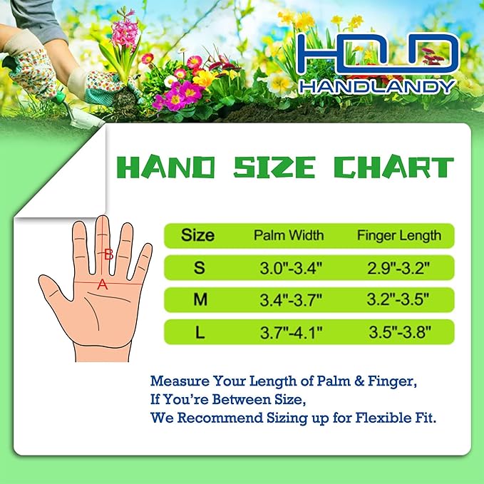 HLDD HANDLANDY Long Gardening Gloves for Women Men - Leather Rose Pruning Gloves Thorn Proof - Breathable Working Glove