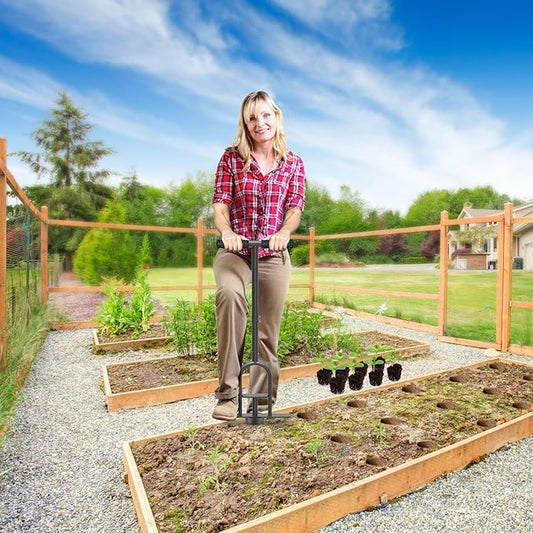 Heavy Duty Long Handled Bulb Planter Tool with Soft Rubber Grip, Garden Sod Plugger for Digging Holes, Turf Repair, Seedling Transplanting