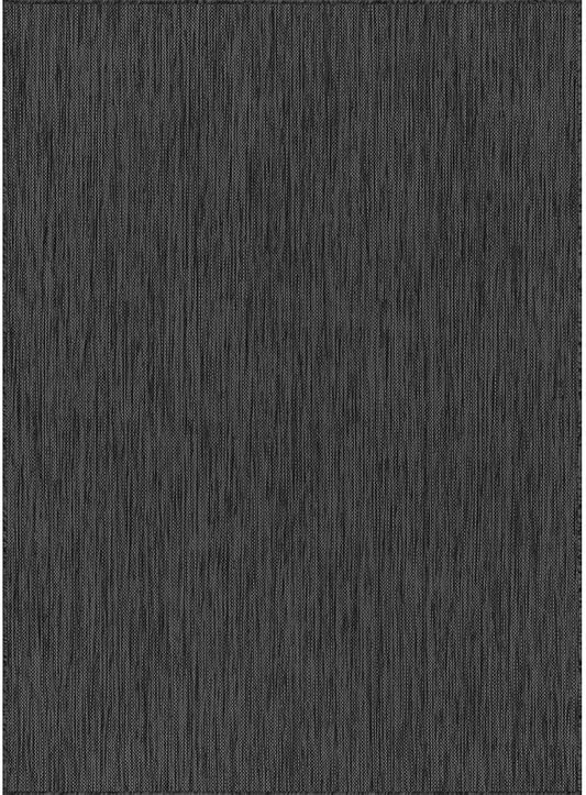 Beverly Rug Indoor Outdoor Rug 5x7, Washable Outside Carpet for Patio, Deck, Porch, Solid Modern Area Rug, Water Resistant, Dark Gray