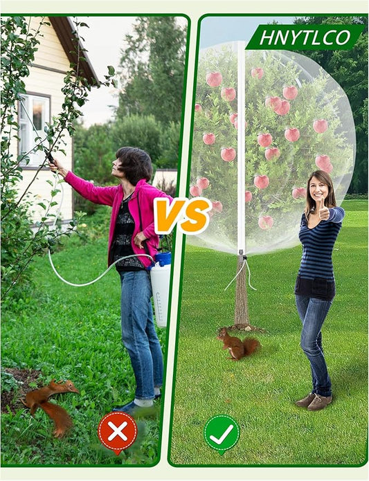 Large Fruit Trees Netting Cicadas - 2Pcs 6X5.3 FT with Zipper and Drawstring,Bird Mesh Covers for Blueberry Bushes,Garden Apple Pear Peach Orange Tree Fruit Tomato Bug Plant Protection (2, 6X5.3 FT)