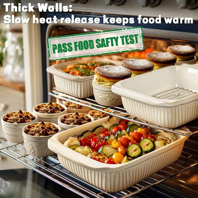 Artena Ramekins Oven Safe, Creme Brulee Ramekins, Embossed White Ceramic Ramiken, Souffle Pudding Custard Cups, Baking Dish, Dipping Bowls, Sauce Cups, Set Of 4 (8 oz, Willow Leaf)