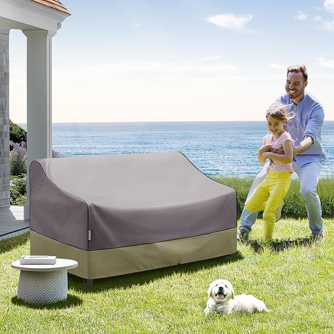 KylinLucky Outdoor Patio Sofa Cover fit 76 x 40 x 33 inch, 75 x 39, 74 x 38 Waterproof Weatherproof Heavy Duty 600D Garden Furniture Cover for Outside Sofa Couch