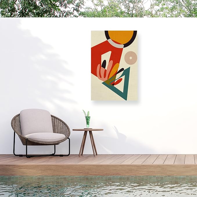 Trademark Fine Art Outdoor Canvas Art - Ana Rut Bre 'Mid Century Cirque 2' Wall Art for Outdoor Spaces, Patios, or Gardens