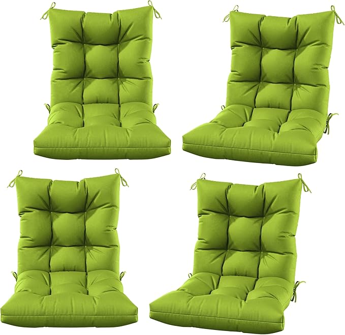Patio Seat&Back Chair Cushions for Outdoor Furniture,Comfortable Cushions for Rocking/Dining/Lawn Chair-Set of 4