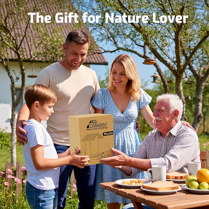 All-Metal Bird Feeder, Wall & Pole Mountable, 2.4L Large Capacity, Heavy-Duty Chew-Proof & Weather-Resistant Design, Easy to Clean & Fill, Attracts Wild Birds for Backyard & Garden