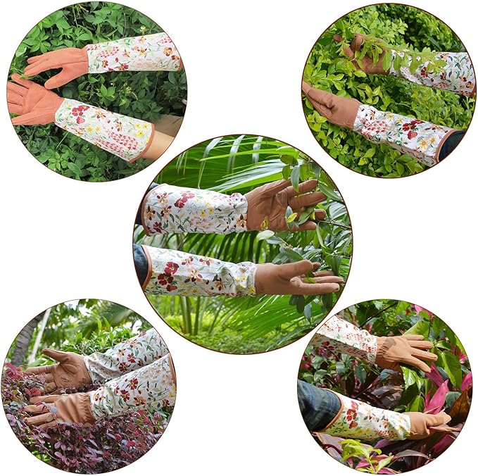 Ruibo Rose Pruning Gardening Gloves Thorn Proof/Puncture Resistant Long Garden Gloves Protect Hands and Arms for Women