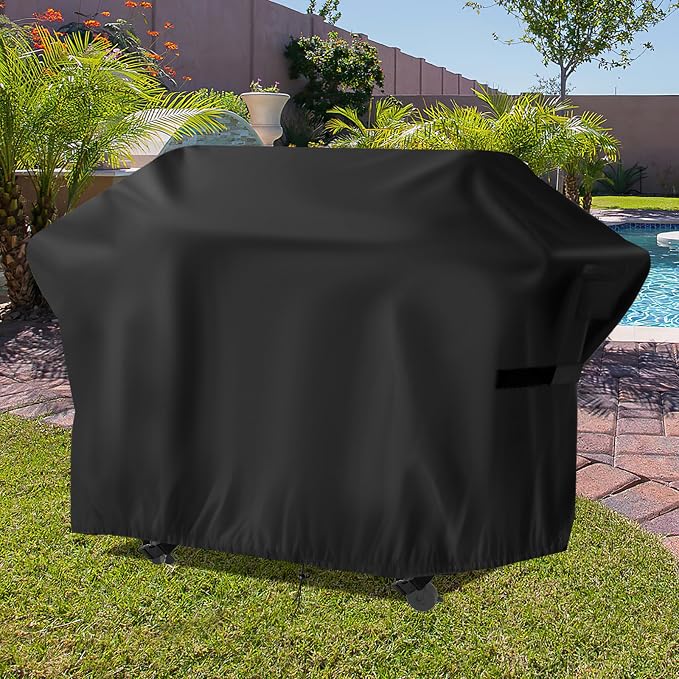 Heavy Duty Waterproof Gas Grill Cover, 76 inch Flat Top Griddle Cover for Weber Char-Broil Nexgrill More,4-6 Burner Grill Cover for Most 75 in Smoker,76"x 26"x36"
