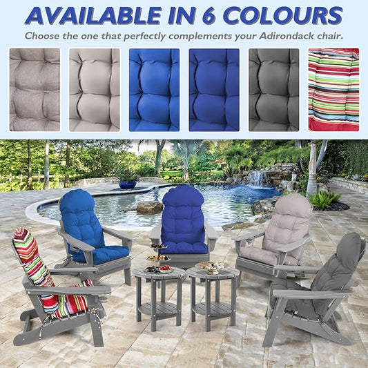 Adirondack Chair Cushions Set of 4, Rocking Chair Cushions High Back, Thickened Patio Chair Pad for Indoor and Outdoor, Glider Rocker Chairs Replacement Cushions Set, 44''L x 19''W x 4''H