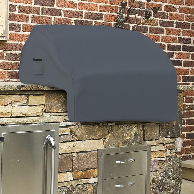 Covers & all Built-in Outdoor Grill Cover, Durable 12 Oz Waterproof Cover Max Material with Air Pocket & Elastic for Snug Fit (36" W x 26" D x 24" H Inches, Grey)