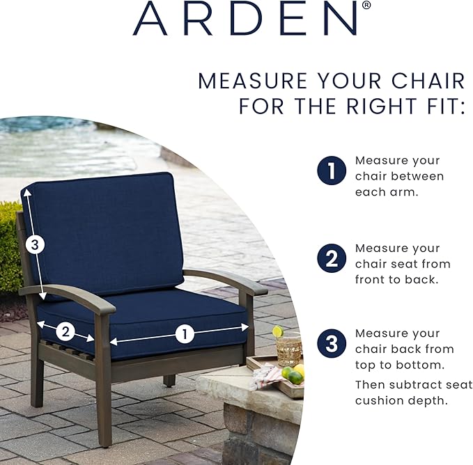 Arden 4-Pack Outdoor Patio Dining Chair Cushion, 20x44, Rain-Proof Seat Pad, Fade-Resistant Outdoor Cushion Teal Ariel