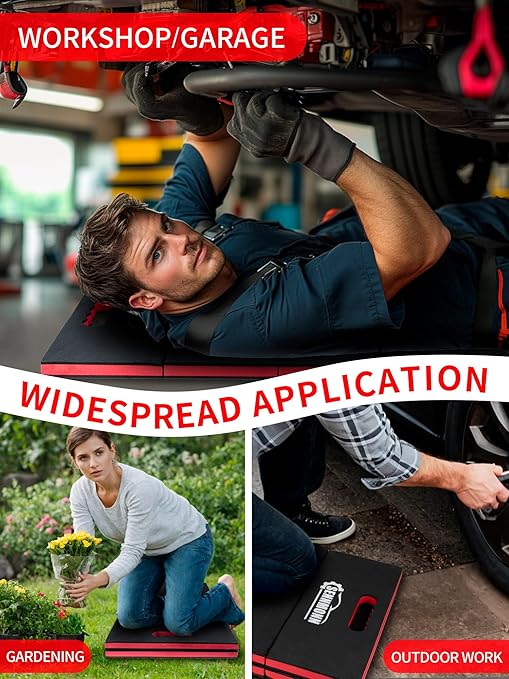 1.2" Extra Thick Foldable Kneeling Pad with Handle and Storage belt,5 Fold Comfortable EVA Foam Cushion Mat for Workshop Repairing,Gardening,Yardwork,Camping,Home Gym,47.3 * 17.3 * 1.2’’