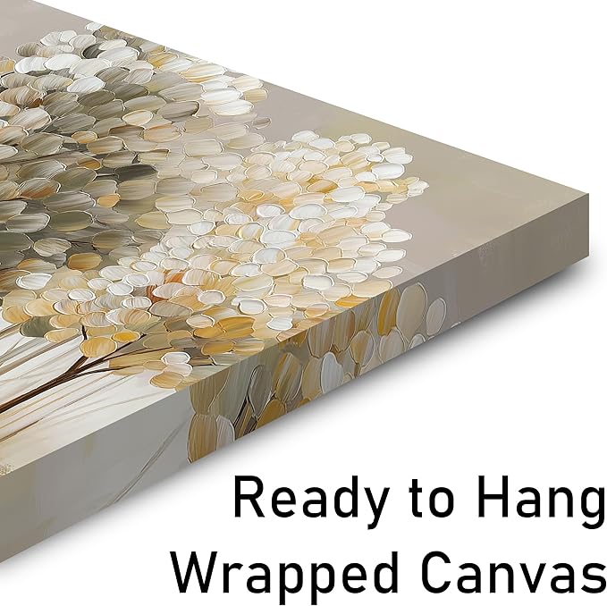 SSNEEKNDG Large Gold Forest Wall Art for Living Room Tree Picture Brown Wall Decor Modern Landscape Artwork for Bedroom Home Office Kitchen Canvas Prints Ready to Hang 29"x58"