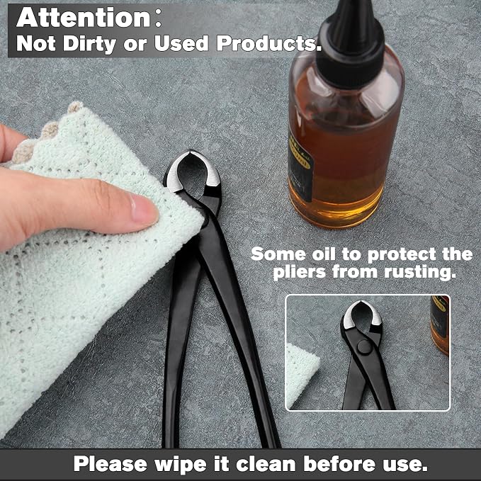 Bonsai Tool Set - 8" Concave Cutters and 8" Spherical Knob Cutters Carbon Steel Gardening Bonsai Pruning & Care Kit with Storage Bag Heavy Duty Bonsai Tree Kit Tools for Beginners