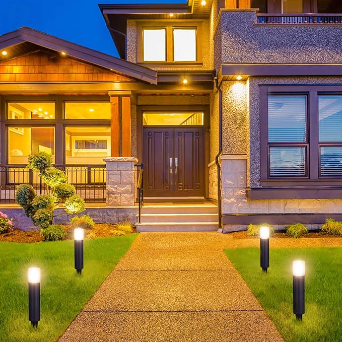 Outdoor Landscape Lights - Low Voltage Aluminum Construction, Waterproof 12V 3W 3000K Warm-Yellow Light (4-Pack)