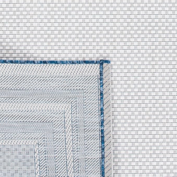 SAFAVIEH Courtyard Collection 2' x 3'7" Ivory/Navy CY8475 Indoor/ Outdoor Waterproof Easy Cleaning Patio Backyard Mudroom Accent Rug