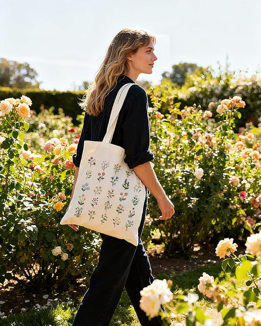 Canvas Tote Bag with Aesthetic Prints, Cute Tote Bag for Women Girls with Wide Strap, Gifts for Cat Book Lovers