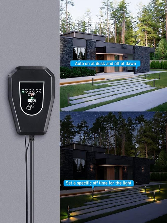LEONLITE All-in-ONE LED Landscape Lighting Kit, 8-Pack Low Voltage Pathway Lights, 60W Transformer, 100FT 16/2 AWG Wire and Connectors, 12V Outdoor Landscape Path Lights, IP65 Waterproof, 3000K