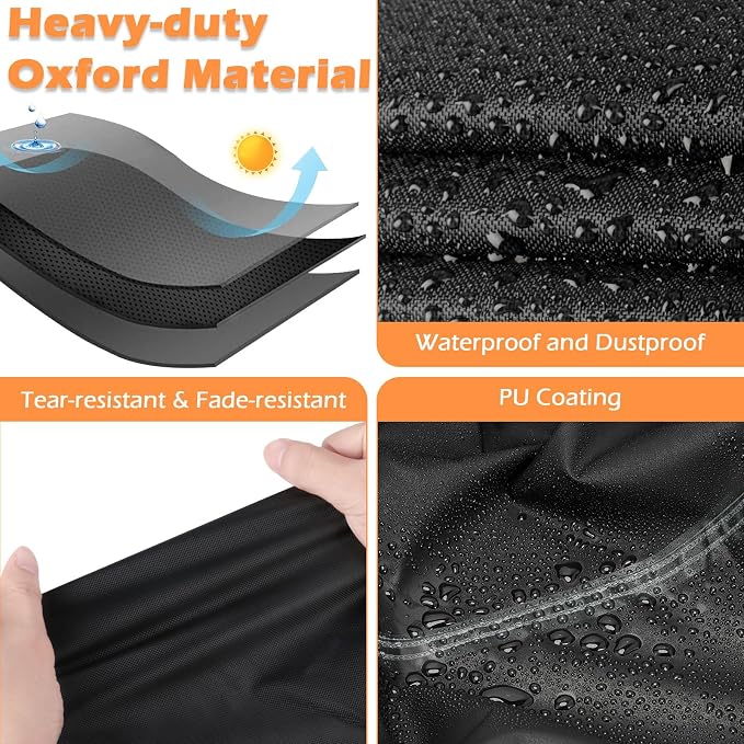 Grill Cover for Charbroil Performance Small Grill & Bistro Pro Grill for CB1250073P4, CB1250116P6, Heavy Duty Waterproof BBQ Cover for Char Broil 25302145 25302146 25302148 25302161