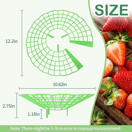 5 Packs Strawberry Supports - Reusable Strawberry Plant Stand Waterproof Growing Frame Plastic Fruit Tray Protectors Sturdy Strawberry Growing Racks to Keep Strawberries Off Mold, Rot and Dirt