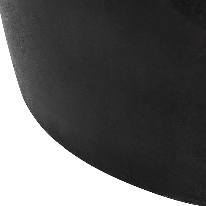 SAFAVIEH Outdoor Zuri Black Modern Concrete Round Accent Table