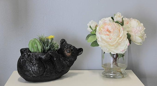 Distinctive Designs Black Bear Planter Pot